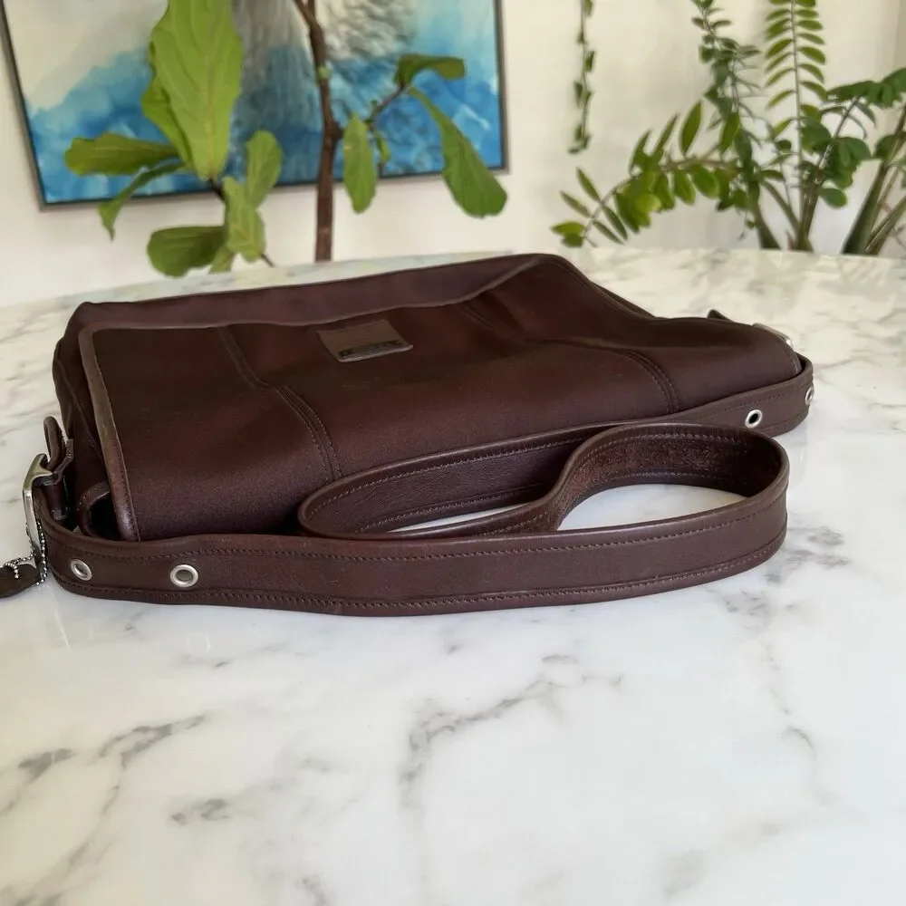 COACH Vintage Neo Mail Bag 6208 Neoprene Leather Mahogany Messenger Crossbody